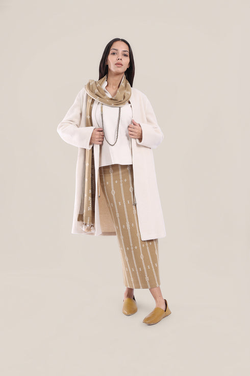 Short coat in furry wool blend